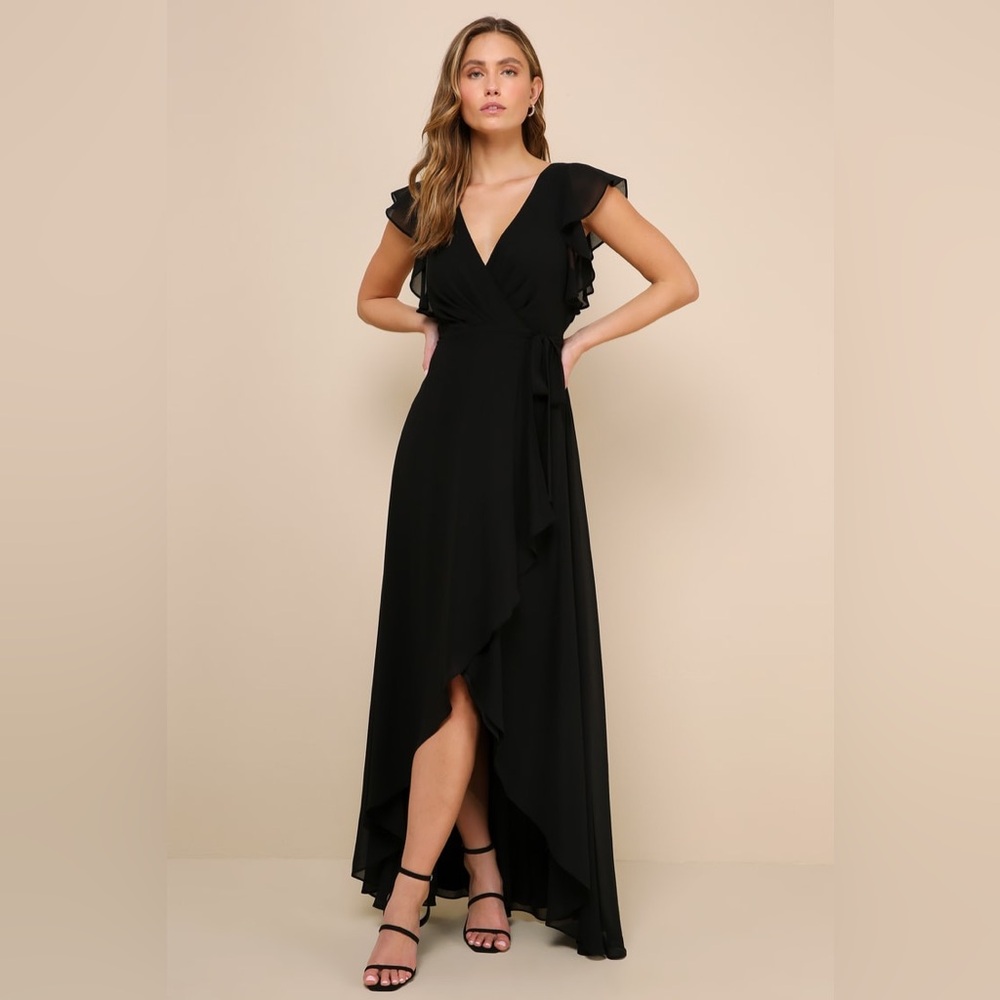 Elegant Black Wrap Dress